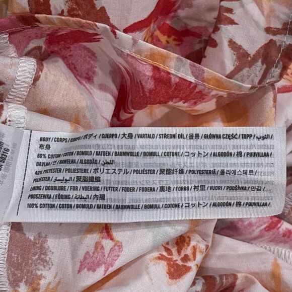 Abercrombie & Fitch Dress Womens Large White Floral Maxi Smocked Pockets NEW - Picture 12 of 14